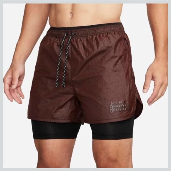 Nike Other - Nike Men's Nike Running Division Repel Dark Brown Athletic Shorts